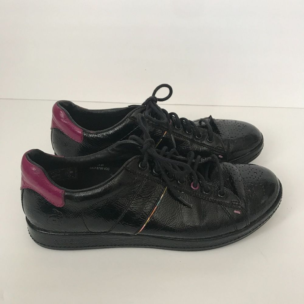 Paul Smith Black Patent Leather Brogue Sneakers